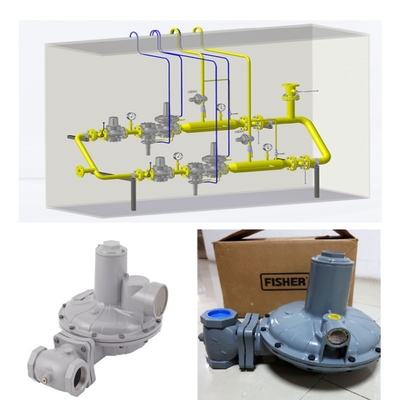 Giảm áp suất điều chỉnh trượt với Emerson Fisher CS800 Series Regulator WIKA Pressure Gauge