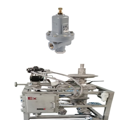 Máy phun khí tự nhiên được trang bị bộ điều chỉnh áp suất Emerson Fisher MR95/MR95L/MR95H và máy đo áp suất WIKA