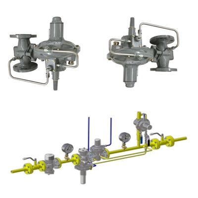 Điều chỉnh áp suất / kiểm soát dòng chảy Skid Emerson Fisher 299H/299HV/299HR/299HVR điều chỉnh áp suất và bộ đo áp suất Wicka