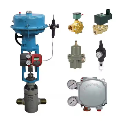Ventil hướng dẫn đầu góc thẳng với thiết bị định vị van Masoneilan SVI2 và bộ điều chỉnh 78-40 thích hợp cho điện năng