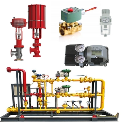 Máy phun chuyển động Valve Skid Masoneilan 71000 Control Valve 87/88 Actuator SVI FF/SVI-3 ACSO Solenoid Valve SMC Voltage Regulator