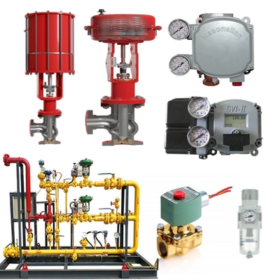 Máy phun chuyển động Valve Skid Masoneilan 71000 Control Valve 87/88 Actuator SVI FF/SVI-3 ACSO Solenoid Valve SMC Voltage Regulator