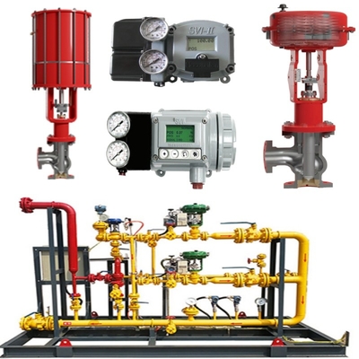 Máy phun chuyển động Valve Skid Masoneilan 71000 Control Valve 87/88 Actuator SVI FF/SVI-3 ACSO Solenoid Valve SMC Voltage Regulator