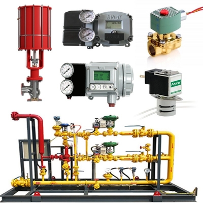Máy phun chuyển động Valve Skid Masoneilan 71000 Control Valve 87/88 Actuator SVI FF/SVI-3 ACSO Solenoid Valve SMC Voltage Regulator