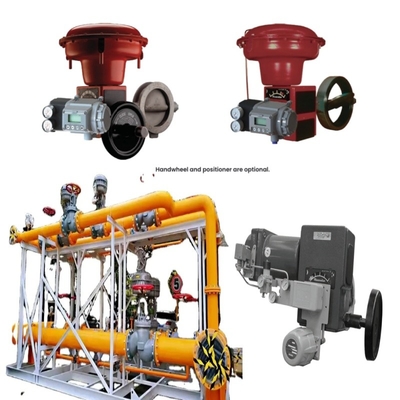 Van khí tự nhiên Skid Masoneilan 37002 Series Butterfly Control Valve SVI2 SVI3 4700E Valve Positioner 496 Rotary Switch
