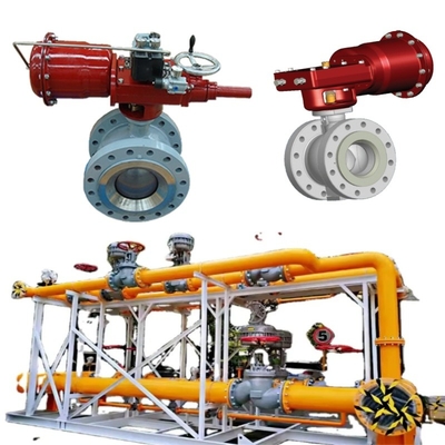 Van khí tự nhiên Skid Masoneilan 36005 Series Control Ball Valve With 31 Actuators SVI II Positioner 78-40 Bộ điều chỉnh điện áp