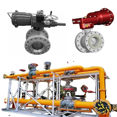 Van khí tự nhiên Skid Masoneilan 36005 Series Control Ball Valve With 31 Actuators SVI II Positioner 78-40 Bộ điều chỉnh điện áp