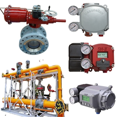 Van khí tự nhiên Skid Masoneilan 36005 Series Control Ball Valve With 31 Actuators SVI II Positioner 78-40 Bộ điều chỉnh điện áp