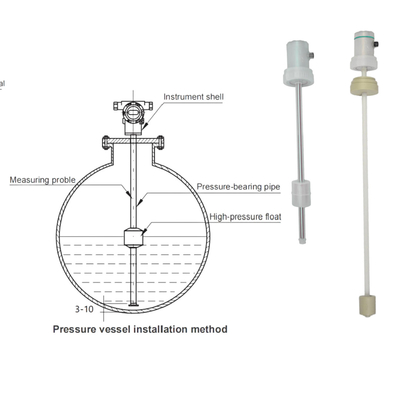 PVDF PP PFA Phân phối mức độ chống ăn mòn FeeJoy FJM-L Phân phối mức độ Magnetostrictive cho bể lưu trữ