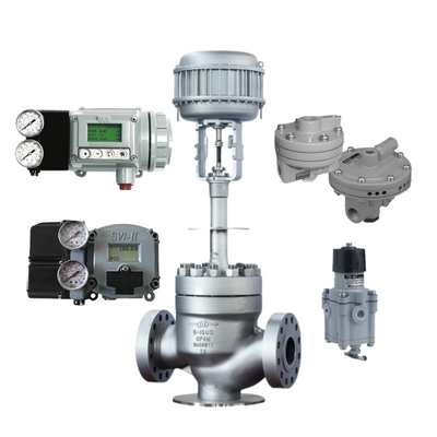 Ventil hướng dẫn đầu góc thẳng với thiết bị định vị van Masoneilan SVI2 và bộ điều chỉnh 78-40 thích hợp cho điện năng