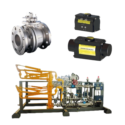 KTM nổi EB1 OM-2 van quả bóng Keystone Động cơ Fisher DVC6200 HC Định vị đơn hoạt động cho Skid gắn