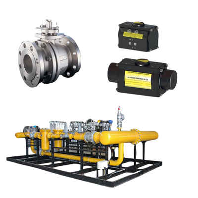KTM nổi EB1 OM-2 van quả bóng Keystone Động cơ Fisher DVC6200 HC Định vị đơn hoạt động cho Skid gắn