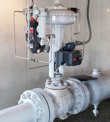 Pneumatic Control Valve VRG Linear Control Valve Fisher DVC6200 Positioner Controller Asco Solenoid Valve cho khí tự nhiên