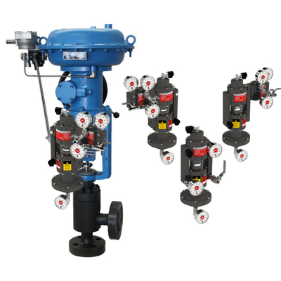Pneumatic Control Valve VRG Linear Control Valve Fisher DVC6200 Positioner Controller Asco Solenoid Valve cho khí tự nhiên