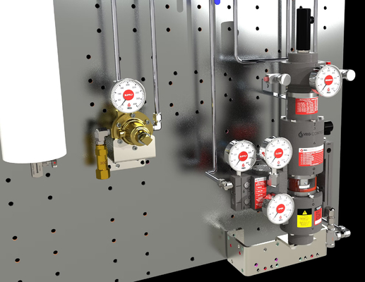 VRG Pneumatic Control Valve Actuator RCVC3000 Red Circle Valve Controller Áp suất cao Pneumatic Rotary Control Valves