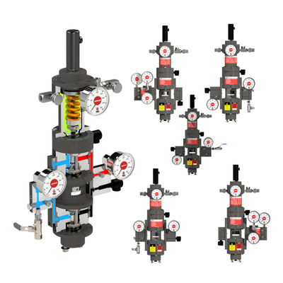 Pneumatically Actuated Control Valve VRG VGP-100 Valve Gas Positioner Controller tùy chỉnh cho ngành công nghiệp khí đốt tự nhiên