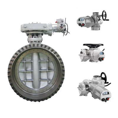 Van bướm đường kính lớn nhãn hiệu Trung Quốc với Bộ truyền động điện Rotork IQ3 và Hộp số IB