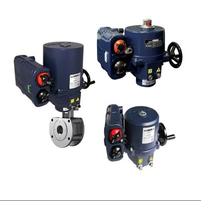 Van bi điều khiển van bi thương hiệu Trung Quốc với bộ truyền động điện quay một phần ROM Rotork với bộ điều khiển cục bộ