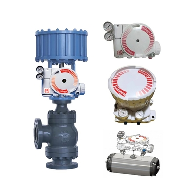 Van điều khiển góc nước xám Trung Quốc với Bộ định vị van kỹ thuật số khí nén Logix 3200 MD của Flowserver USA