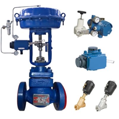 Valve điều khiển khí nén chính xác Spiraxsarco Valve KEA43 và Azbil AVP 300 Digital Valve Positioner và Burkert Valve