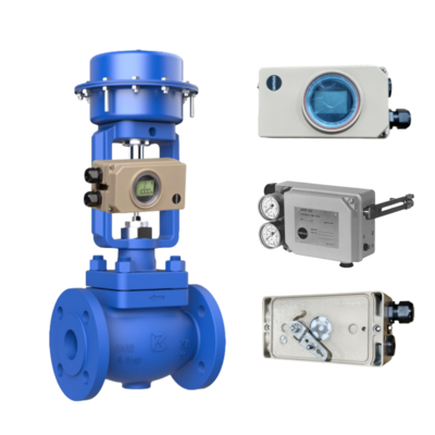 Light Bule Pneumatic Control Ball Valve Spirax Sarco Valve And Samson 3730-3/4763/3725 Máy định vị van điều khiển
