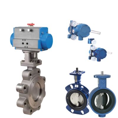 Mục đích chung Resilient Seated Butterfly Valve Keystone Valve và Azbil Positioner