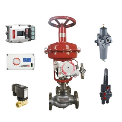 Pneumatic Control Valve và New Stock Fisher 377 và FLOWSERVE 520MD 3800MD 3200MD Positioner và Burkert Valve