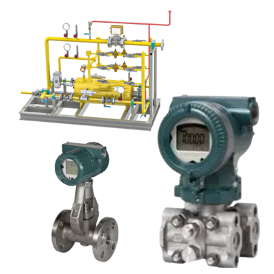 Hệ thống điều khiển áp suất / dòng chảy được trang bị máy đo dòng chảy xoắn ốc dòng Yokogawa VY và máy phát đa biến dòng EJX 910A