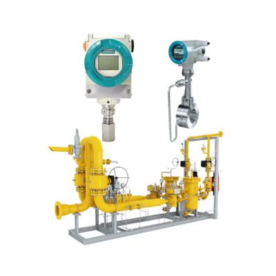 Máy phát áp suất Siemens SITRANS P320 7MF0300, đồng hồ đo lưu lượng xoáy SITRANS FX330 và bộ chia van điều khiển lưu lượng