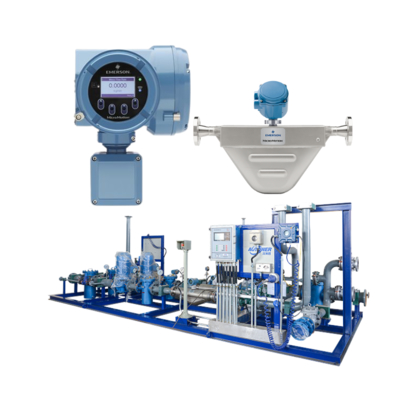 Máy phun khí tự nhiên được trang bị một máy đo lưu lượng Micro Motion F100A Coriolis và một máy phát 5700 được lắp đặt trên thực địa.