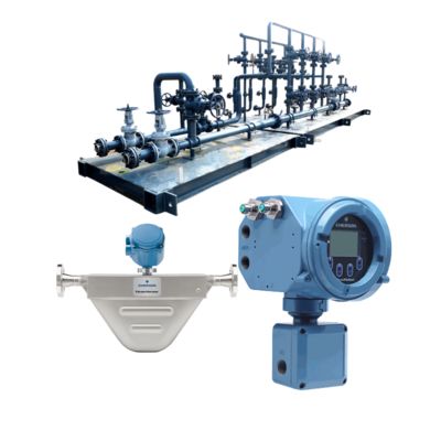 Máy phun khí tự nhiên được trang bị một máy đo lưu lượng Micro Motion F100A Coriolis và một máy phát 5700 được lắp đặt trên thực địa.