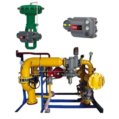 Fisher 657 Pneumatic Control Valve with DVC6200 Digital Controller for On/Off and Throttling Control in Industrial Equipment