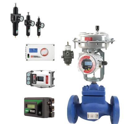 Pneumatic Spiraxsarco Control Valve và Flowserve Logix 520MD 420MD 3800MD Máy định vị kỹ thuật số và ASCO Regulator 67