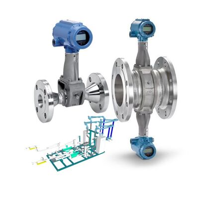 High Accuracy Flowmeter Flanged Rosemount 8800 Series Steam Gas Liquid Measurement Digital Vortex Flow Meters