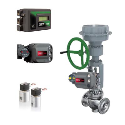 Bộ định vị van khí nén công nghiệp dầu khí Fisher DVC2000 DVC6200 3661 và van điện từ 2 chiều ASCO