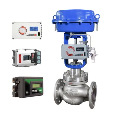 Valve điều khiển khí quyển màu trắng và đỏ và các thiết bị định vị kỹ thuật số Flowserve Logix 520MD 3200MD 3800MD Máy điều khiển van điều khiển công nghiệp FISHER 2000