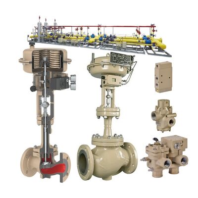 SAMSON 3241 Industrial Threaded Seat Pneumatic Globe Valve SAMSON 3756 Volume Booster