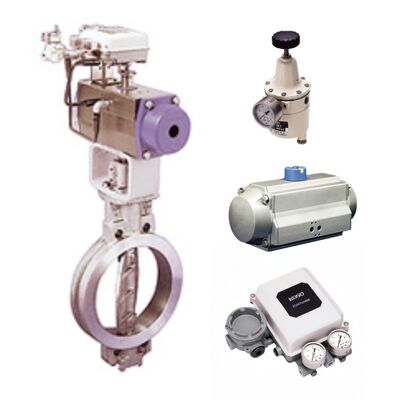 Van bướm KOSO 600B Thân đúc với bộ truyền động khí nén 6300RA Sử dụng công nghiệp