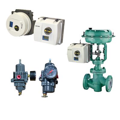 Bộ điều khiển van kỹ thuật số Neles ND7000 với Giao tiếp HART, Bảo vệ IP66 và Bộ điều chỉnh lọc Fisher 67CFR cấp nguồn vòng lặp