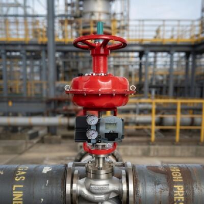 Van điều khiển với Bộ định vị van thông minh Baker Hughes Masoneilan SVI2-21123121 SVI2-21123121 với bộ tăng cường khí nén YTC YT-200