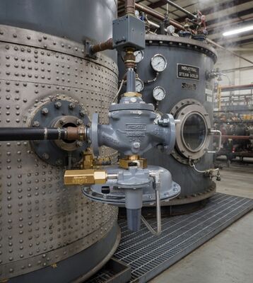 Van giảm áp khí điều khiển bằng van mồi EMERSON Fisher Loại 1098-EGR và 1098H-EGR có đế cho nồi hơi hiệu suất cao