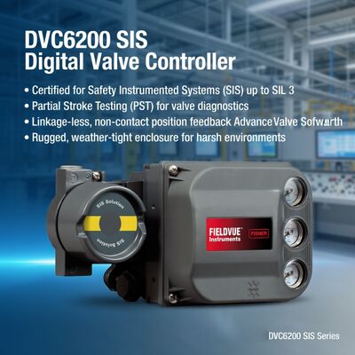 Môi trường nhiệt độ thấp Fisher FIELDVUE DVC6200 SIS Máy định vị van kỹ thuật số Máy điều khiển van