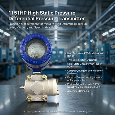 Bộ chuyển đổi áp suất HART thông minh SAIC 1151HP Cảm biến áp suất chênh lệch áp suất tĩnh cao