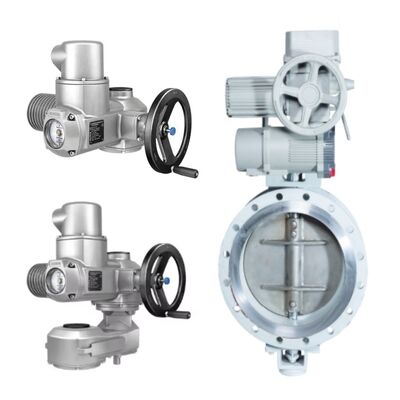 CHUANYI VBJG 600001 Máy van bướm tâm trí ba với AUMA SA SQ Series Electric Actuator để điều khiển chất lỏng