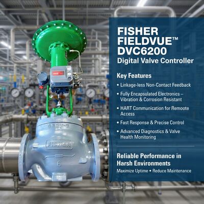 Emerson Fisher DVC6200 đầu tiên mới Valve Positioner HART Smart Digital Controller