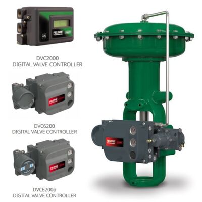 Bộ truyền động màng Fisher 657 667 với bộ định vị DVC2000 DVC6200 cho Dầu khí Hóa chất Năng lượng