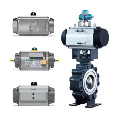 Chuanyi VBJG All Metal Hard Seal Butterfly Valve với Air Torque Rack Pinion Rotary Actuator Khí hóa dầu mỏ