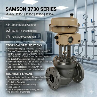 SAMSON mới 3730 Smart Valve Positioner 3730-3 3730-4 Positioner 3277 Pneumatic Actuator Samson Control Valve Nhà cung cấp gốc