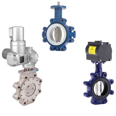 Van điều khiển bướm lệch tâm đôi Keystone với thiết kế thân tách rời để ngắt kín bong bóng và công suất dòng chảy cao