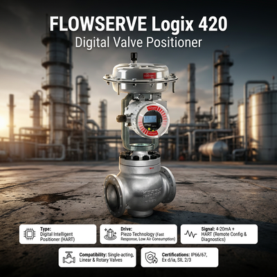 Flowserve Digital HART Positioner Logix 420 520MD 3200MD 3800 Máy biến áp thông minh
